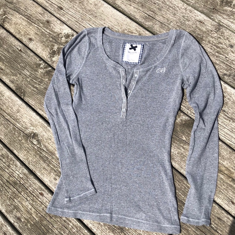 Gilly Hicks Hollister ribbed long sleeve Henley